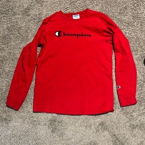 Large Red Champion long sleeve shirt